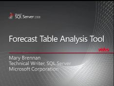 Forecast table analysis tool
