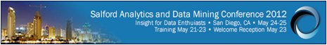 Analytics and Data Mining Conference, San Diego, May 24-25