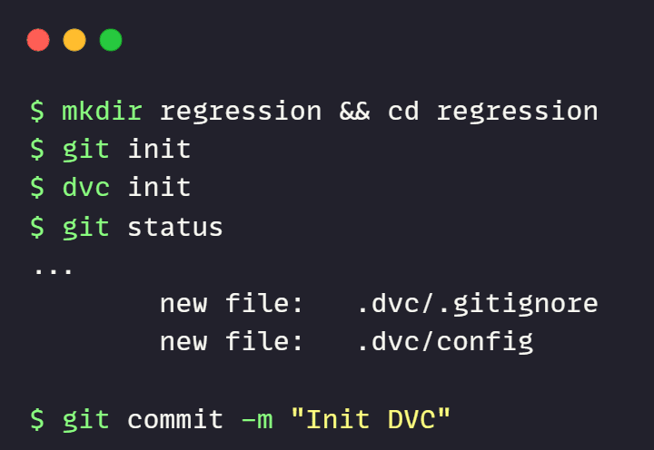 dvc init