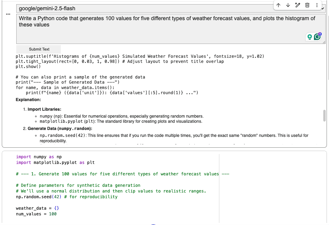 Taking advantage of AI prompt cells and executable code cells