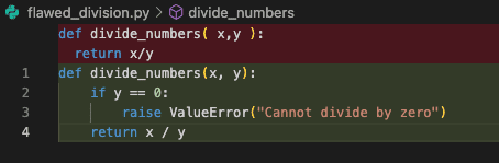 Code improvements generated by the agent