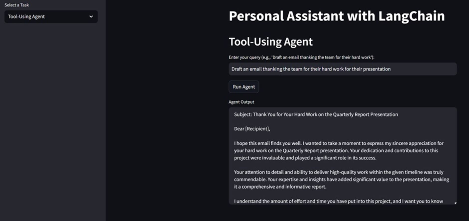Creating a Personal Assistant with LangChain