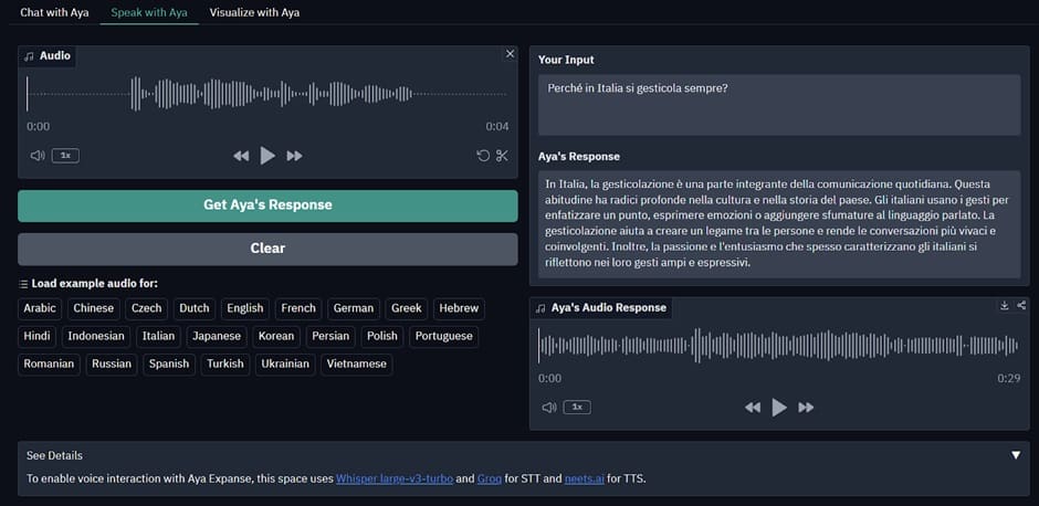 Exploring Multilingual LLMs with Aya Expanse 