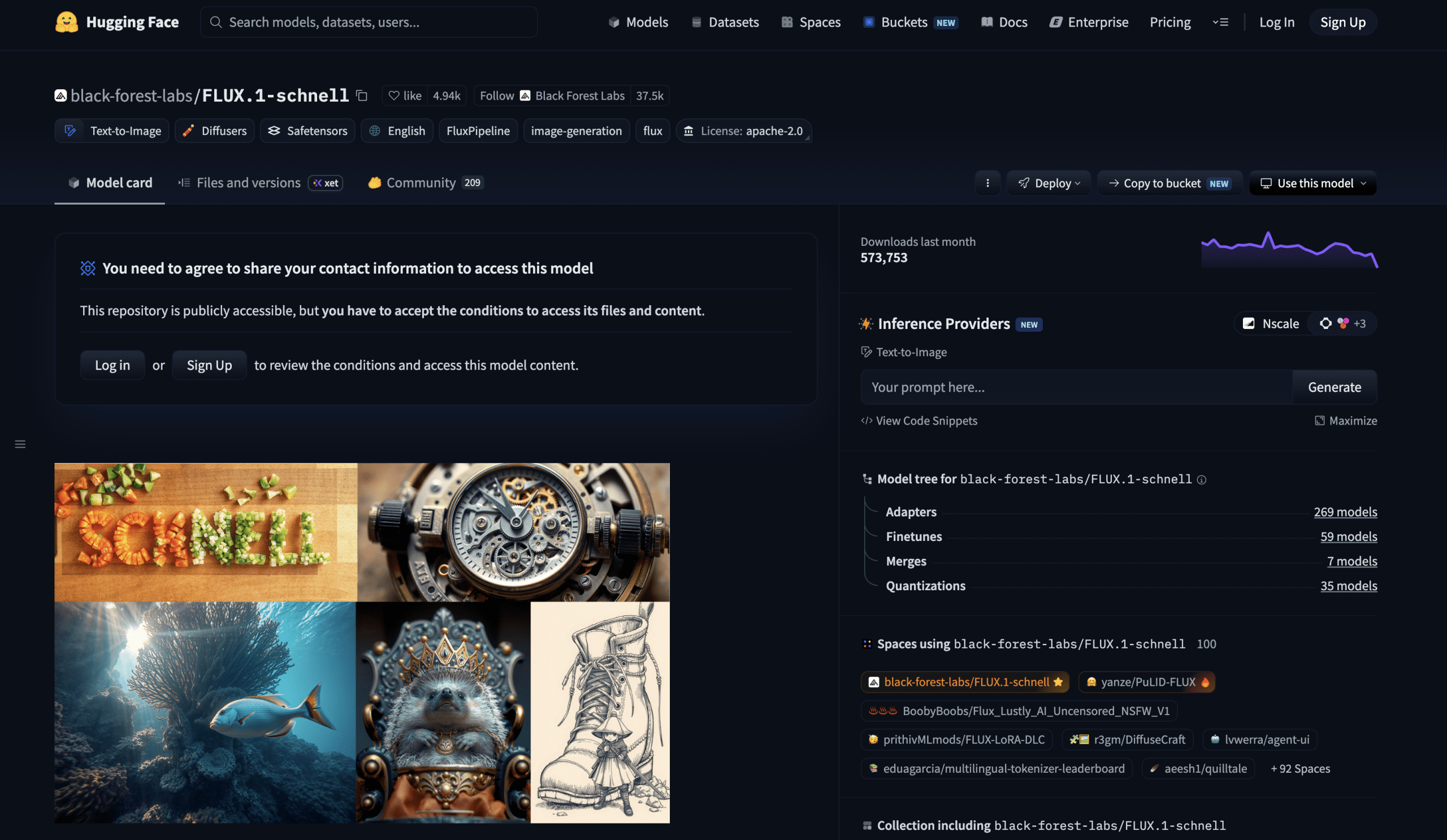 FLUX.1 Schnell Dashboard