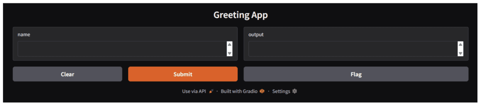 Gradio greetings app
