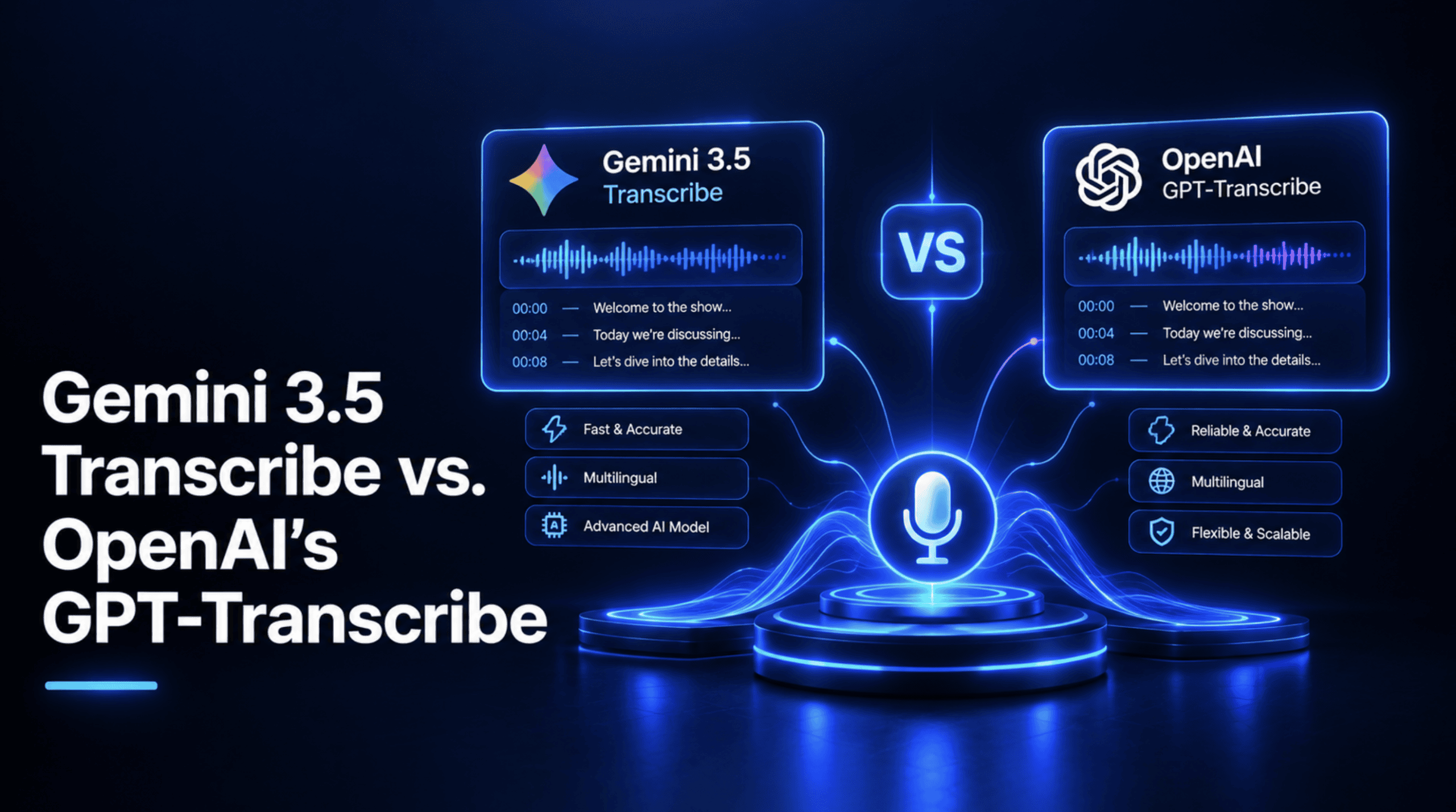 Gemini 3.5 Transcribe vs OpenAI's GPT-Transcribe