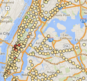 New York Subway stations visualization