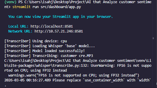 Terminal showing successful installation
