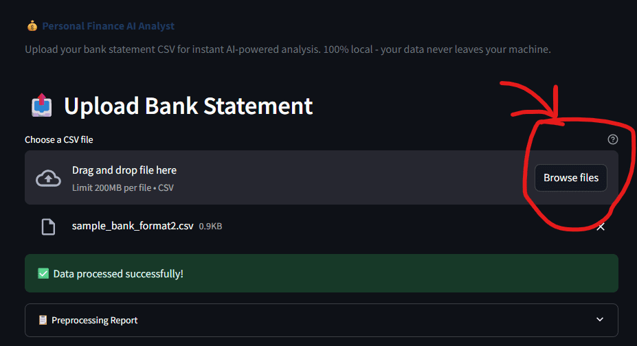 Die Download-Oberfläche ist einfach; Wählen Sie eine CSV-Datei und lassen Sie die KI den Rest erledigen