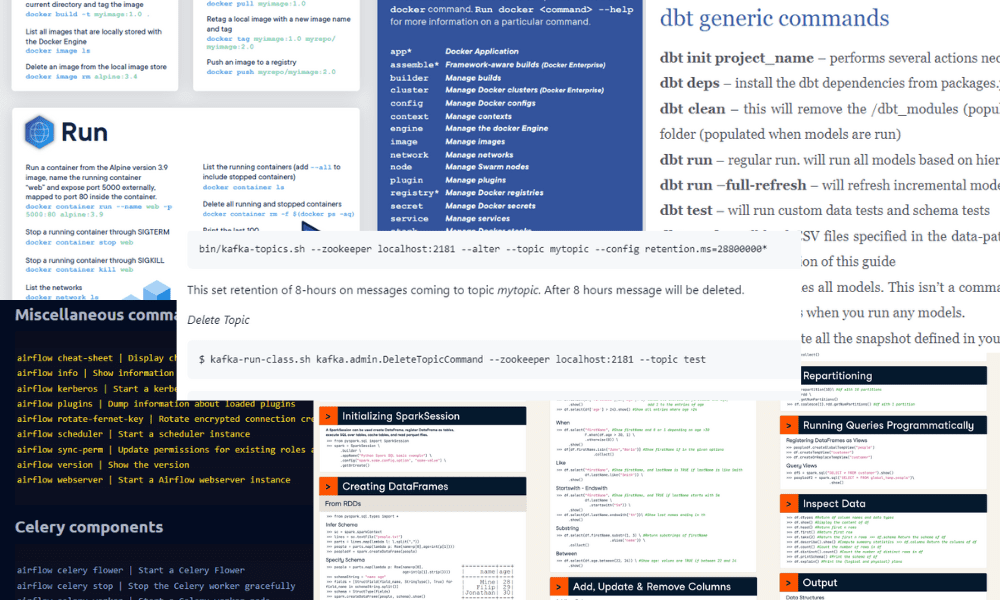 7 Essential Cheat Sheets for Data Engineering