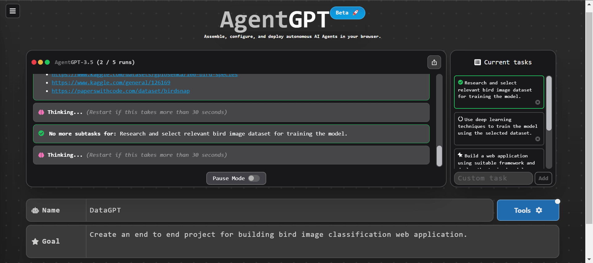 AgentGPT: Autonomous AI Agents in your Browser