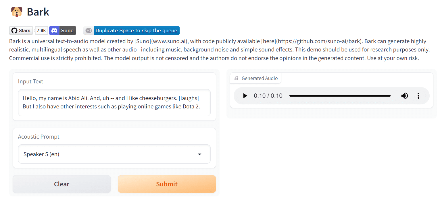 Bark: The Ultimate Audio Generation Model