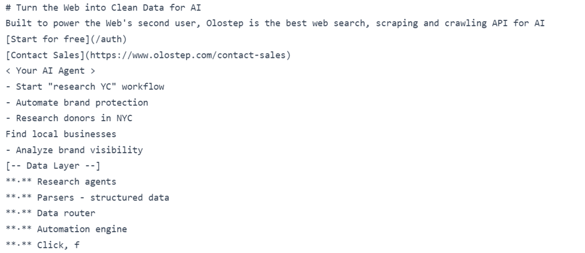 Markdown output after converting cleaned HTML
