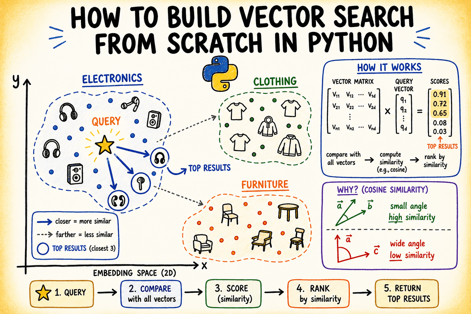 So erstellen Sie eine Vektorsuche von Grund auf in Python