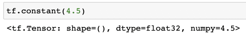 1-D tensor with a value of 4.5