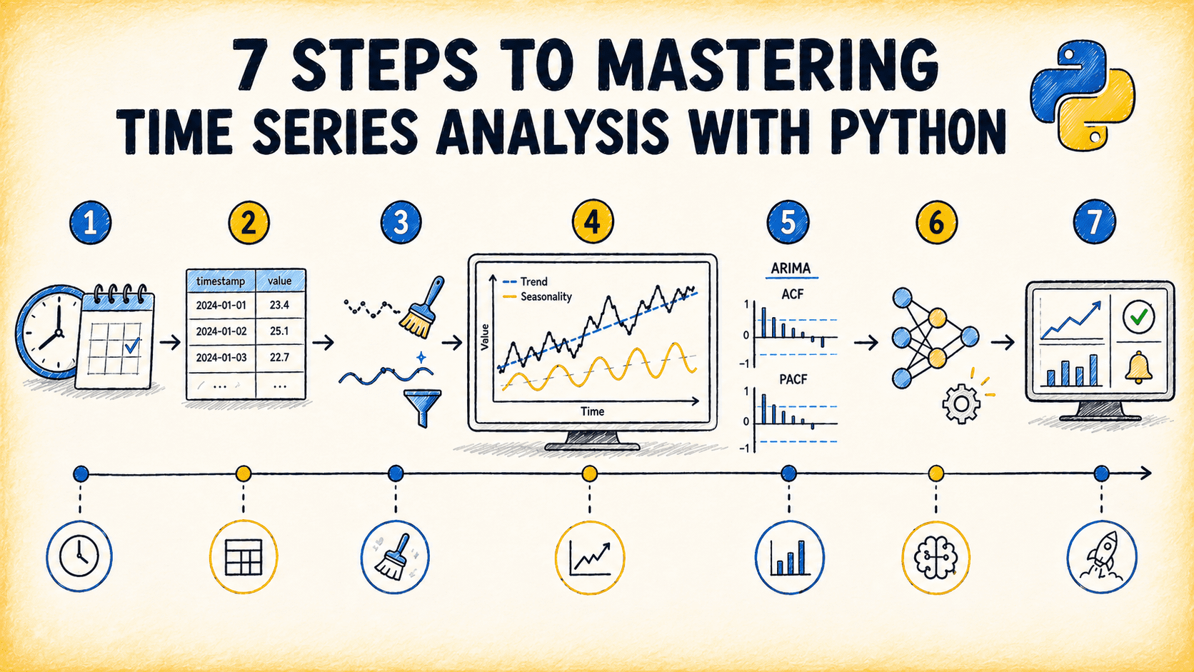 7 Steps to Mastering Time Series Analysis with Python