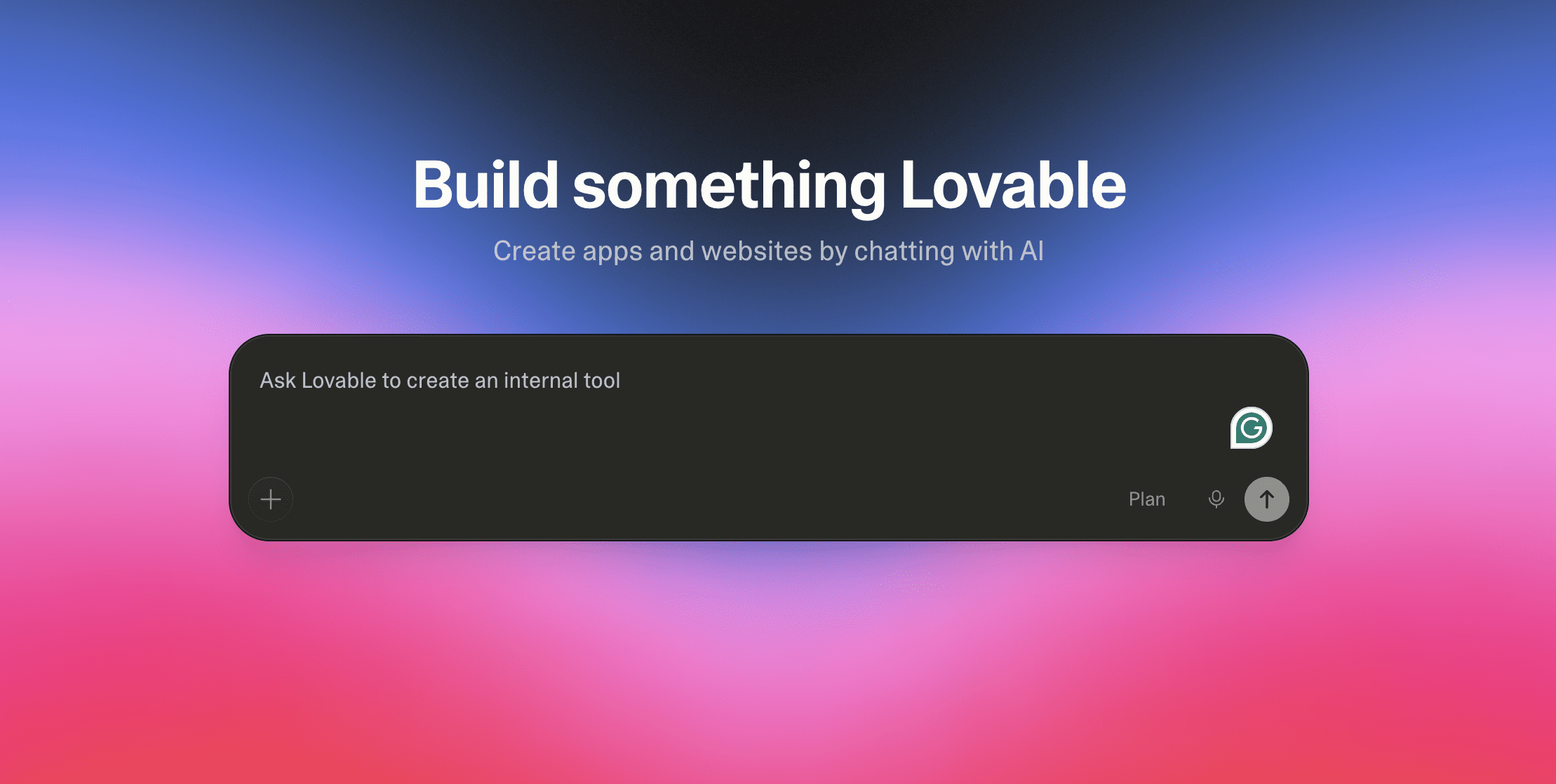 Screenshot of Lovable AI Website Builder interface