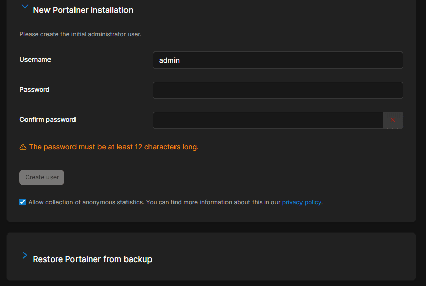 Erstellen Sie ein Administratorkonto