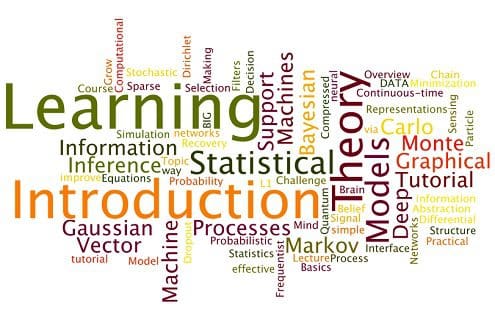 Word cloud of the top machine learning lectures